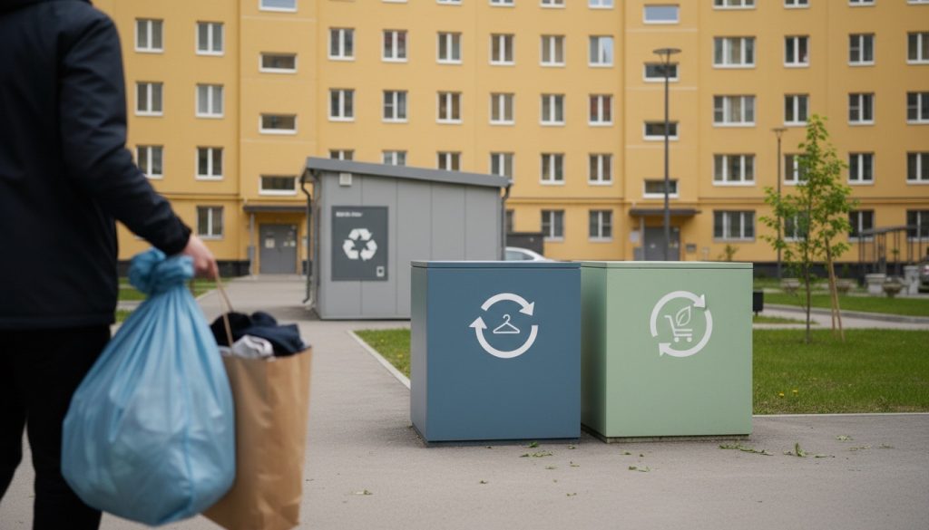Контейнеры и экобоксы для одежды: карта и адреса в Москве